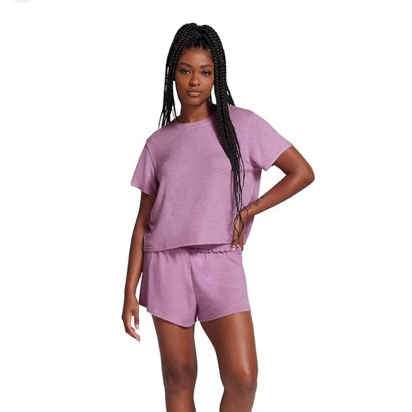 NEW UGG Women Size M Aniyah Violet Purple Shorts Soft Lounge Pajama Set